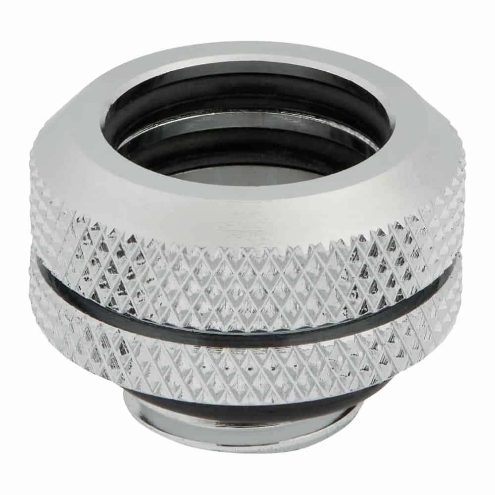(image for) Corsair Hydro X XF Chrome Brass 14mm G1/4" Hardline Compression Fittings - Four Pack